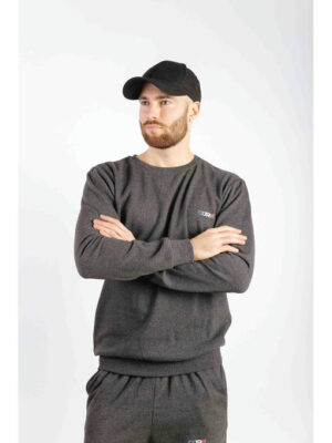 Свитшот темно-серый мужской на тонком флисе