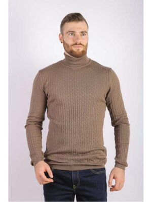 Гольф мужской темно-бежевый