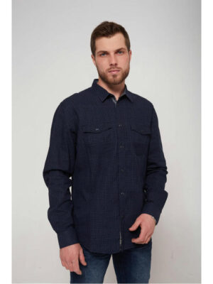 Рубашка мужская в клетку