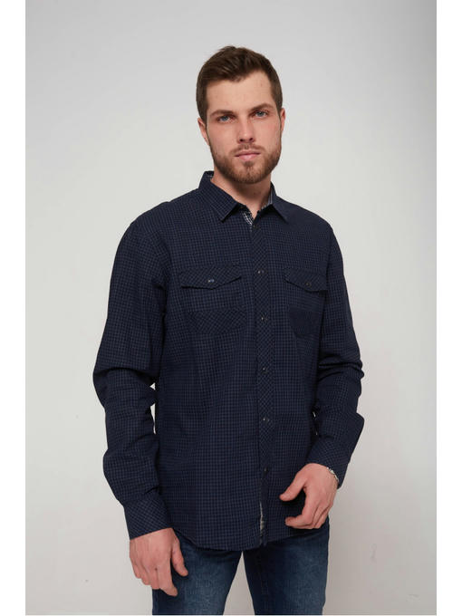 Рубашка мужская в клетку