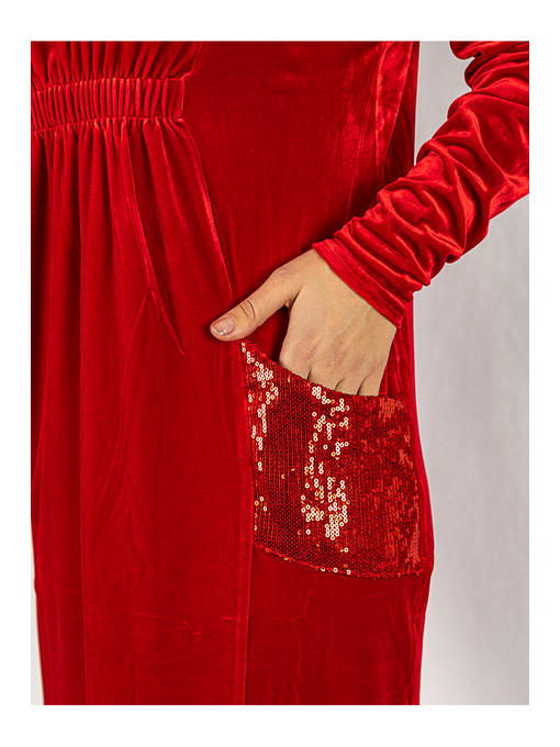 Платье батал красное — изображение 5