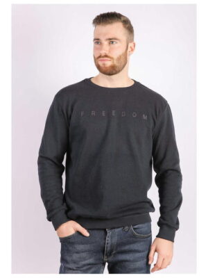 Свитшот мужской темно-синий на тонком флисе