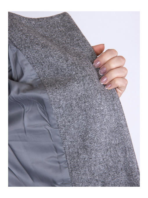 Полупальто женское серое — изображение 5