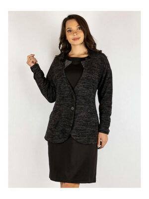 Кардиган женский батал темно-серый