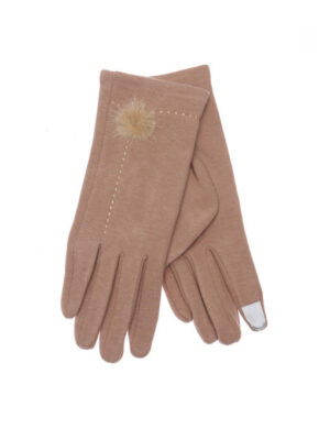 Перчатки женские пудровые