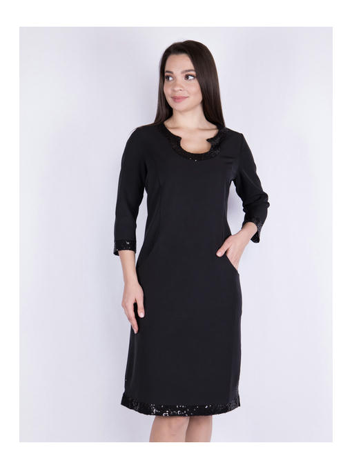 Платье батал черное — изображение 2