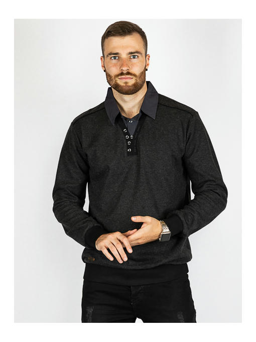 Батник мужской темно-серый