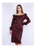 Платье коричневое