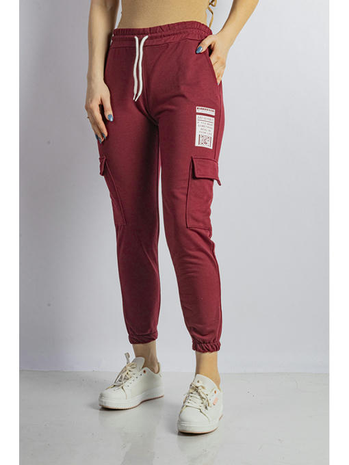 Брюки спортивные женские бордовые — изображение 2