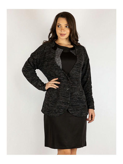 Кардиган женский батал темно-серый — изображение 3