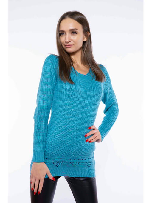 Свитер женский удлиненный — изображение 5