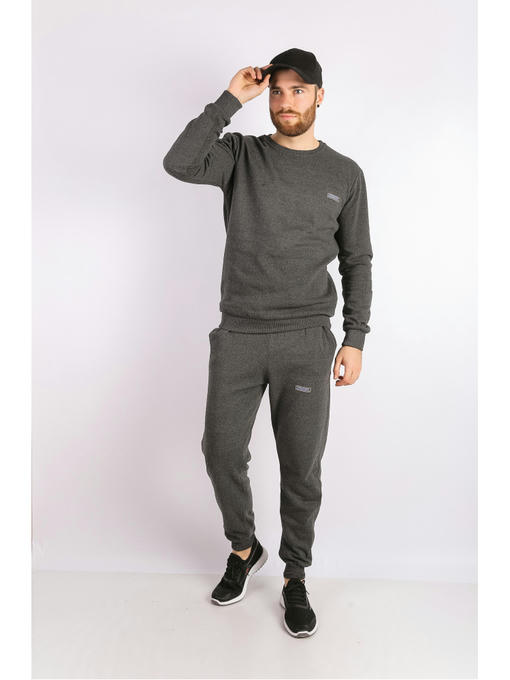 Свитшот мужской темно-серый на тонком флисе — изображение 2