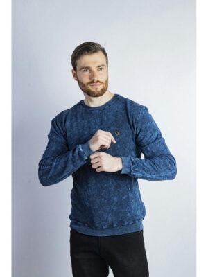 Свитшот мужской синяя варенка