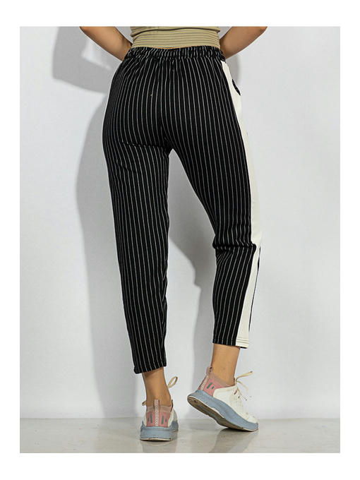 Брюки спортивные женские черно-молочные — изображение 4