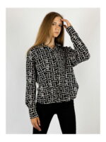 Рубашка женская черно-белая