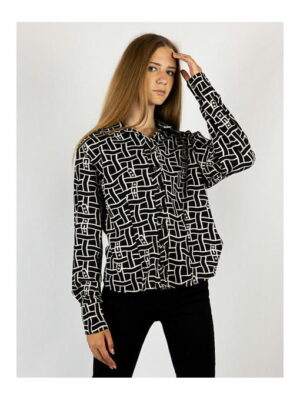 Рубашка женская черно-белая
