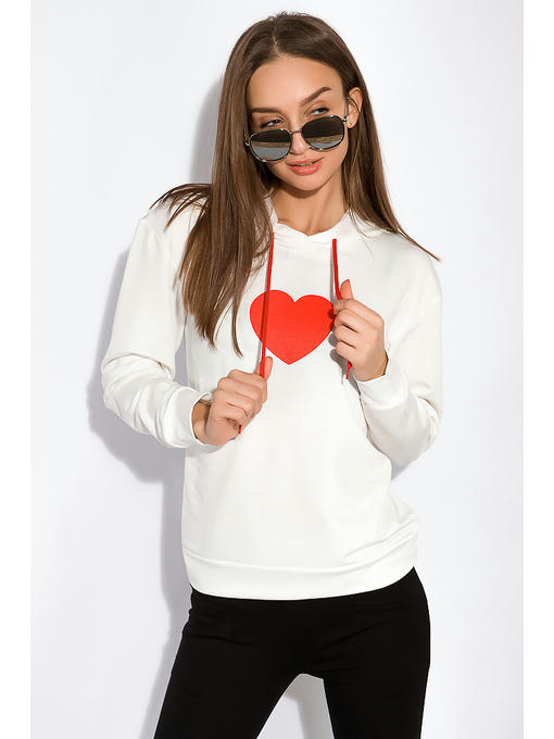 Женский худи с принтом Сердце — изображение 6