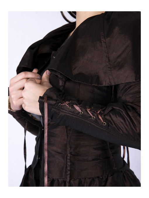 Плащ женский шоколадный — изображение 4