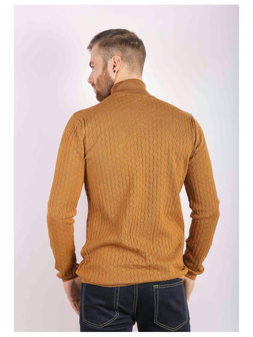 Гольф мужской горчичный — изображение 4