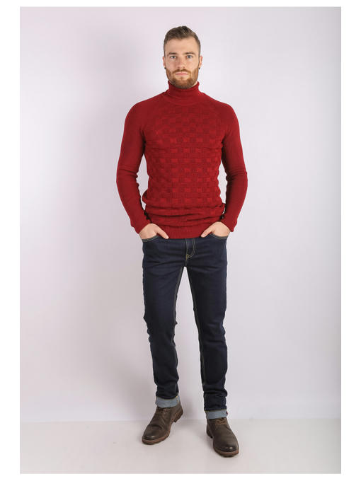 Бордовый мужской гольф — изображение 2