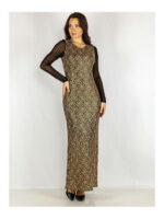 Платье черно-золотое