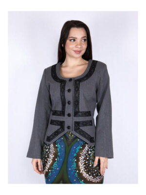 Пиджак женский серый
