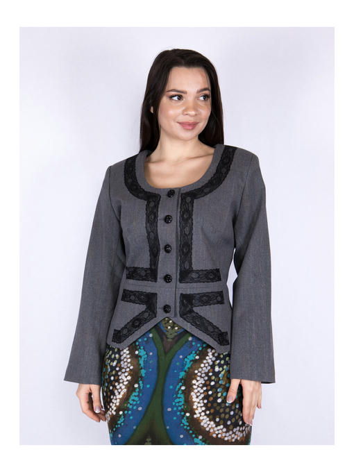Пиджак женский серый