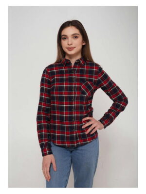 Рубашка женская в клетку