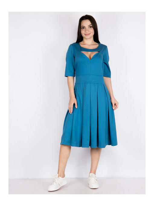 Платье батал синее — изображение 2