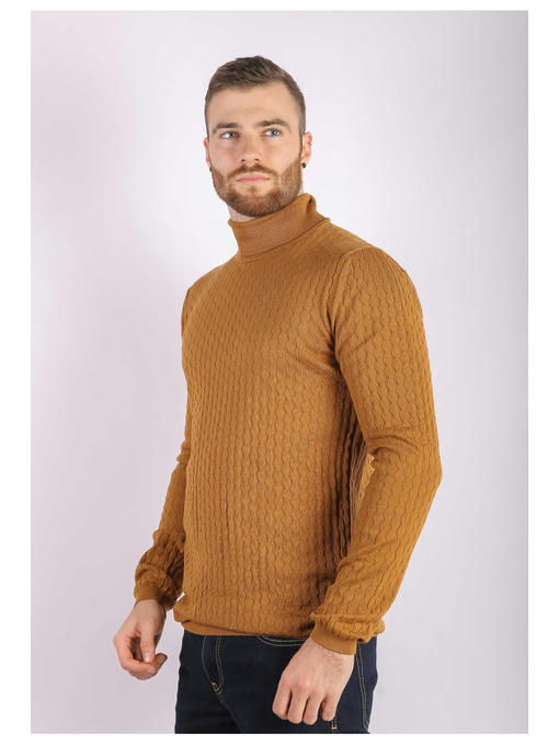 Гольф мужской горчичный — изображение 3