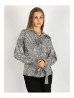 Пиджак женский бело-черный