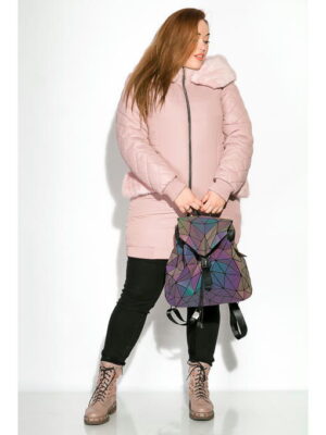 Пуховик женский однотонный