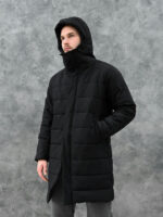 Мужская зимняя парка - черный