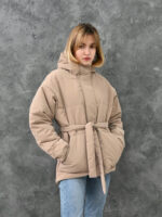 Женская зимняя куртка - кремовый