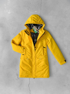 Женская зимняя парка - желтый