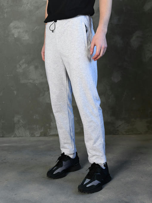 Спортивные штаны - светло-серый меланж — изображение 8