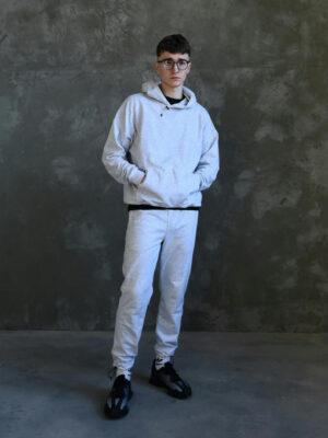 Спортивный костюм OVERSIZE - светло-серый меланж