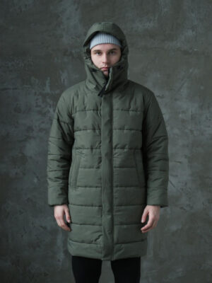 Мужская зимняя парка - хаки