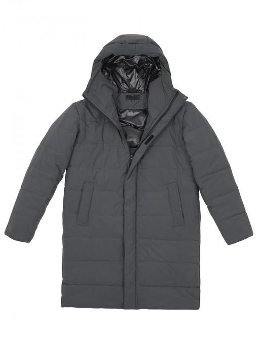 Мужская зимняя парка - темно-серый — изображение 8