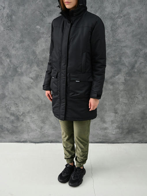 Женская зимняя парка - черный — изображение 3