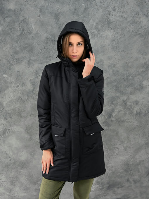 Женская зимняя парка - черный