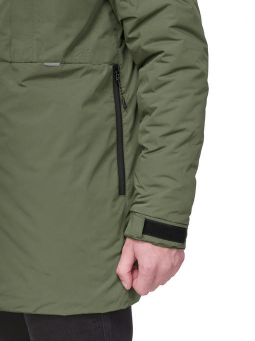 Демисезонная мужская парка - хаки — изображение 11