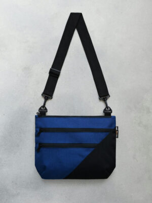 Сумка через плечо - черный/CORDURA темно-синяя