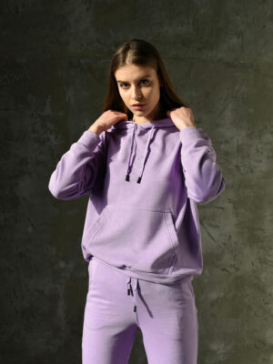Женское худи OVERSIZE - сиреневый