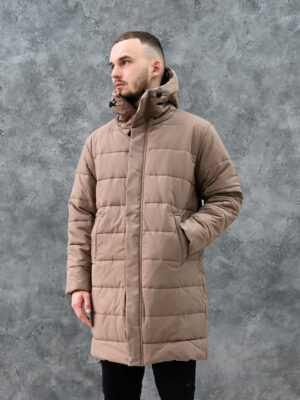 Мужская зимняя парка - мокка