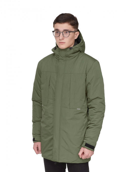 Демисезонная мужская парка - хаки — изображение 3