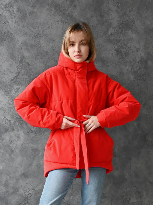 Женская зимняя куртка - красный