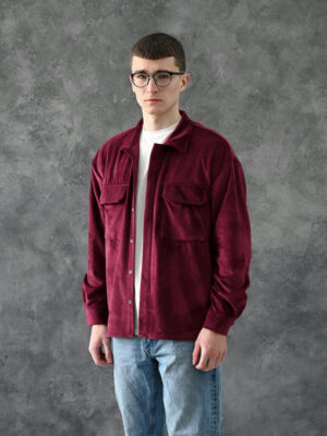 Рубашка-куртка - бордо