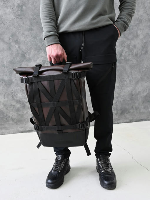 Рюкзак - эко-кожа коричневая — изображение 2