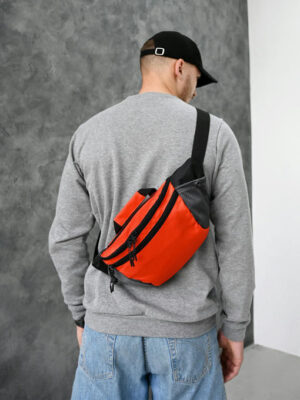 Сумка на пояс - оранжевый/черный